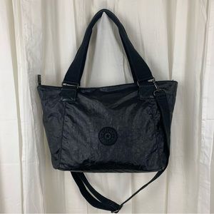 Kipling Black Medium Tote with Crossbody Strap Excellent Condition